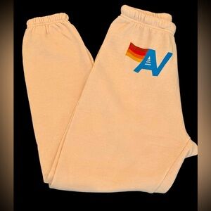Aviator Nation LOGO SWEATPANTS - PEACH/LIGHT PINK